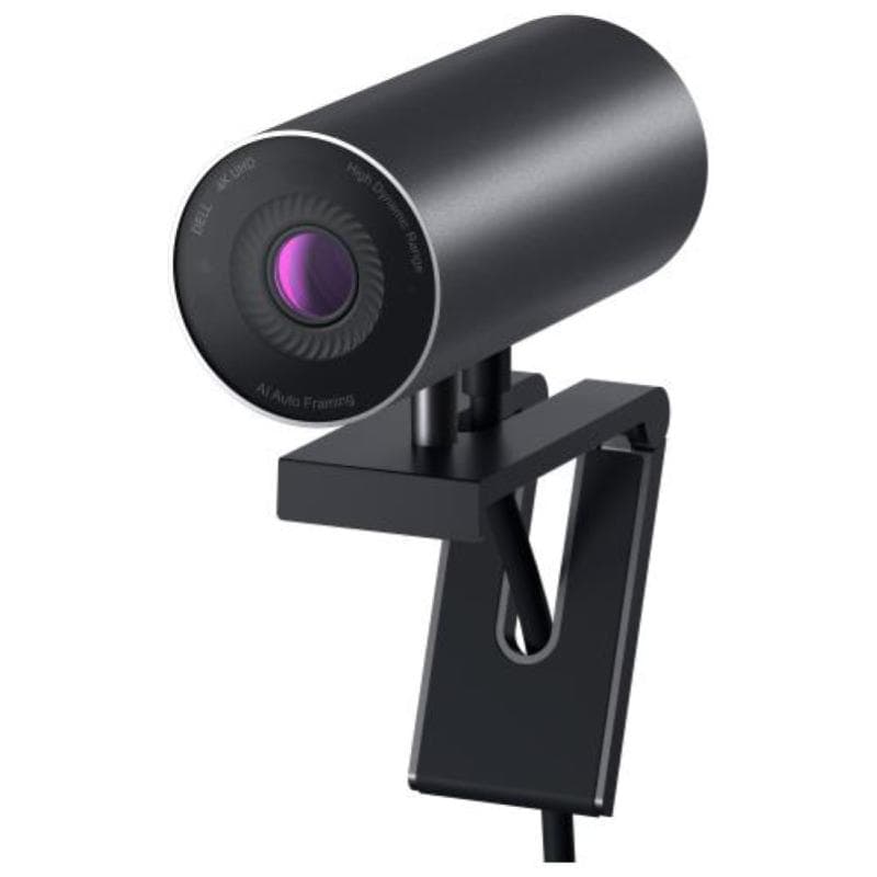 Dell ultrasharp webcam 4k usb 3.0 60fps autofocus fissaggio a clip in alluminio nero