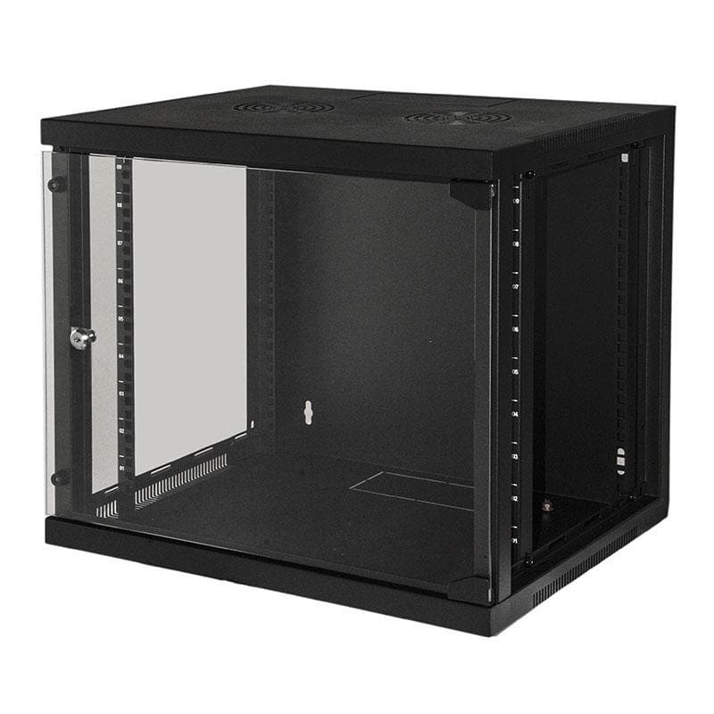 Link armadio 9 unita` da muro per reti (a)485 x (l)540 x (p) 450 mm colore nero