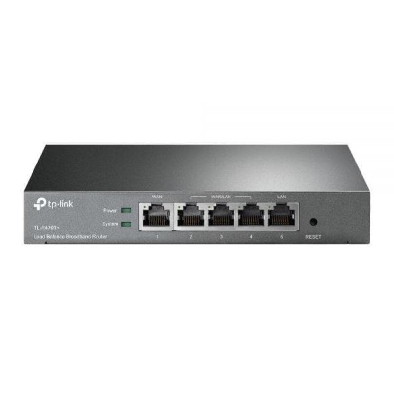 Tp-link tl-r470t+ router load balance broadband 5 porte fast ethernet multi-wan