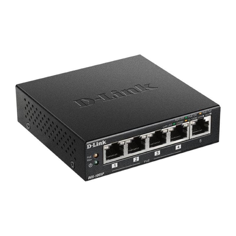 D-link switch 5 porte 10/100 poe+ desktop