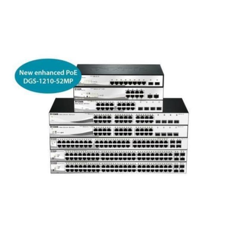 D-link dgs-1210-10p switch 10 porte di cui 8 porte gigabit poe + 2 porte sfp smart+