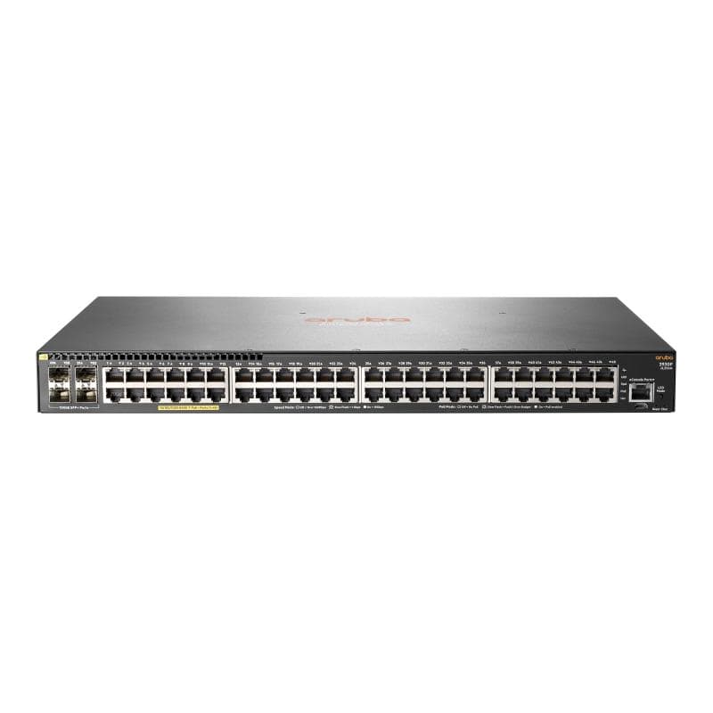 Hp aruba 2930f 48g poe+ 4sfp+ switch l3 gestito 48 x 10-100-1000 (poe+) + 4 x 1 gigabit - 10 gigabit sfp+ (uplink) montabile su rack poe+