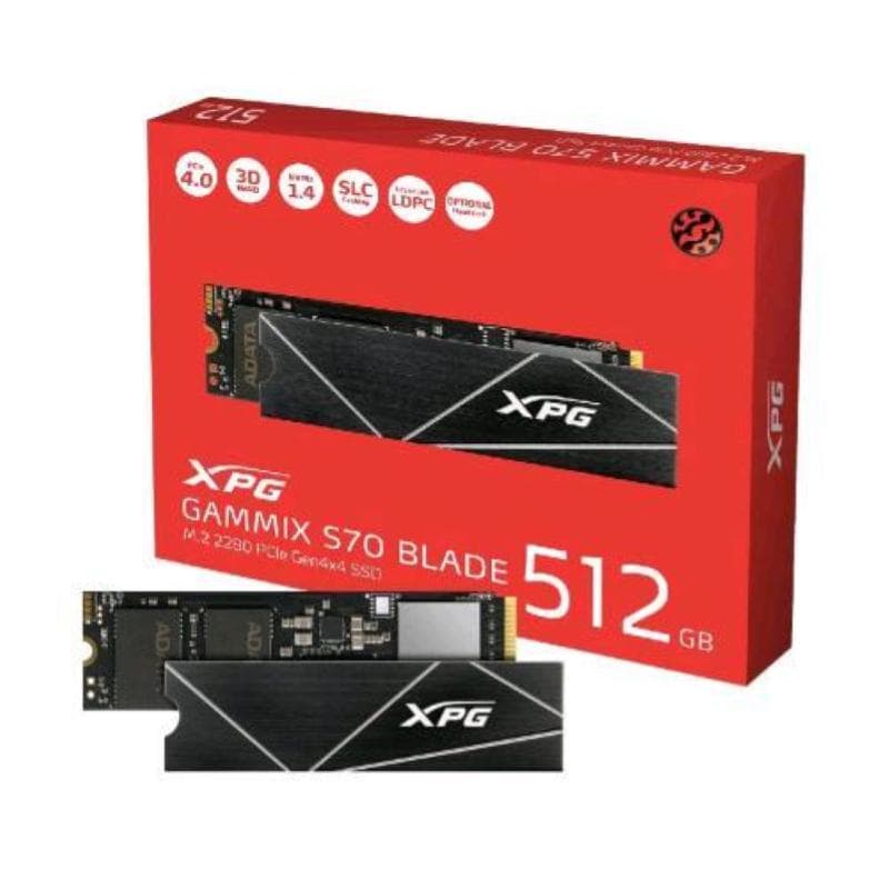 Adata xpg gammix s70 blade ssd 512gb m.2 2280 nvme pcie 4x4 3d nand ldpc aes 256 bit funziona con ps5.