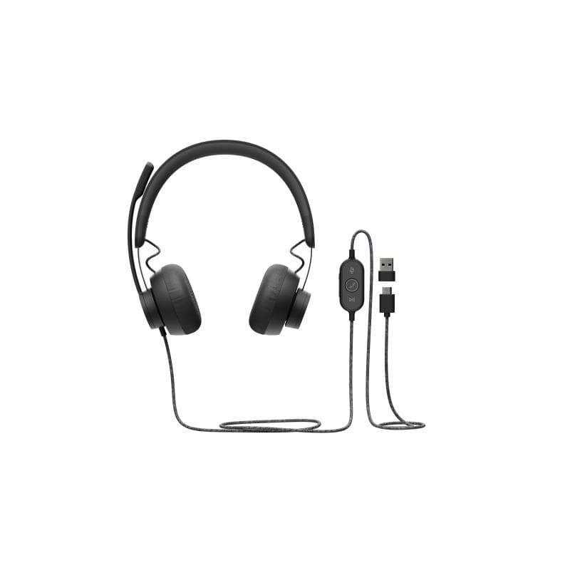 Logitech zone wired cuffie con microfono usb certificate uc nero