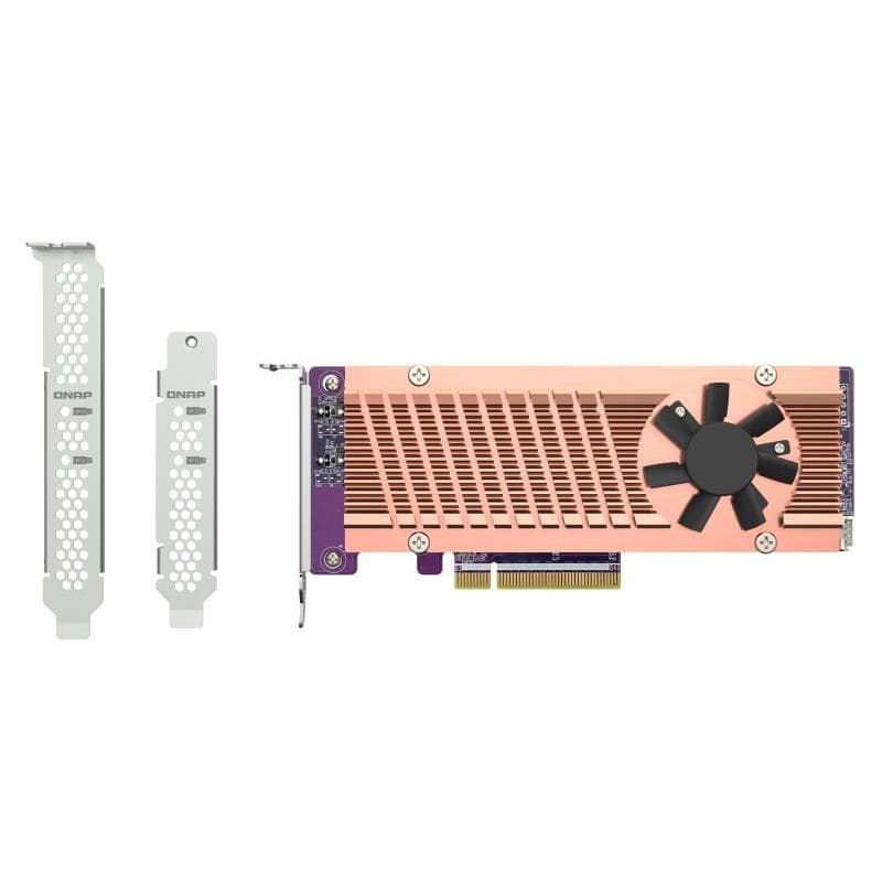 Qnap qm2-2p-384a scheda espansione ssd aggiunge due ssd m.2 nvme al nas con una scheda di espansione pcie 3.0