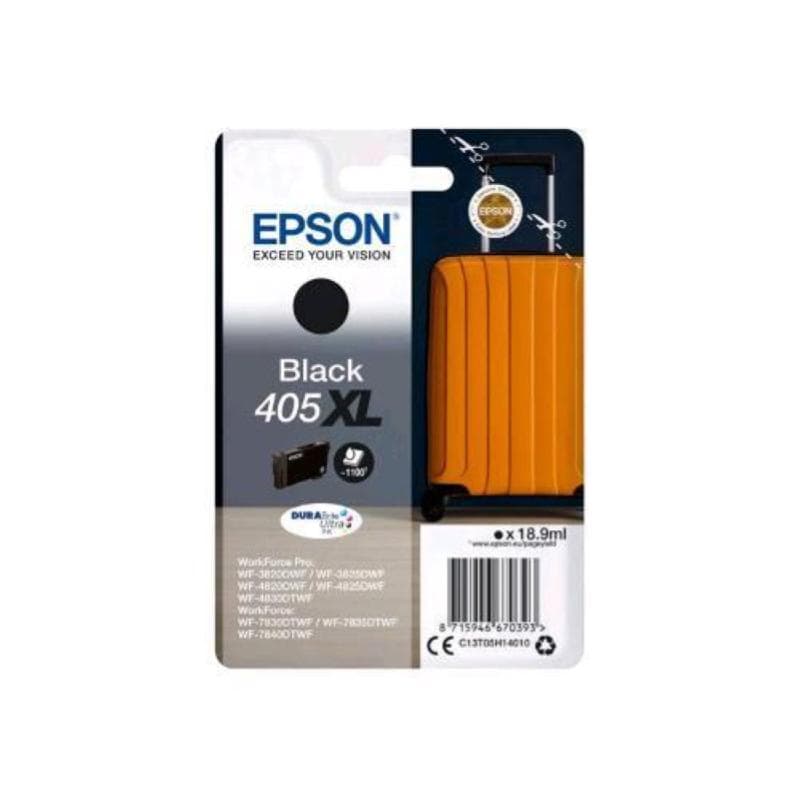 Epson 405xl cartuccia inchiostro nero 18.9 ml blister con allarme per workforce wf-7310, 7830, 7835, 7840; workforce pro wf-3820, 3825, 4820, 4825, 4830