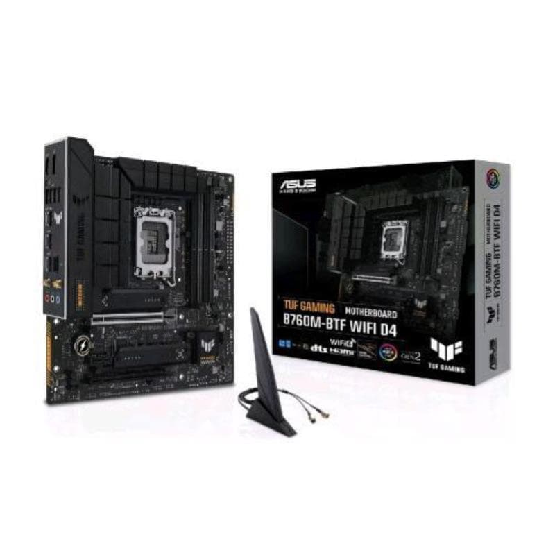 Asus tuf gaming b760m-btf wifi d4 scheda madre matx lga1700 wi-fi 6 dual pc4-42666u/ddr4-5333 1xdisplayport 1xhdmi 1xpcie 5.0x16 1xpcie4.0x16