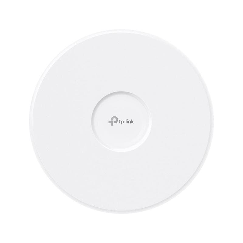 Tp-link omada eap773 access point wirlesee tri-band 2.4-5-6ghz wi-fi 7 9300 mbit/s poe montabile a soffitto o a parete bianco
