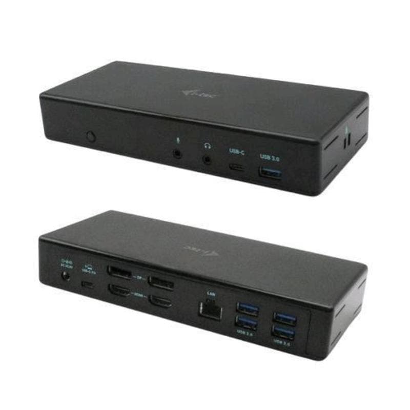 I-tec docking station usb-c quattro display con power delivery 85w 2xdisplayport 2xhdmi 5xusb-a 3.0 1xusb-c glan ethernet black
