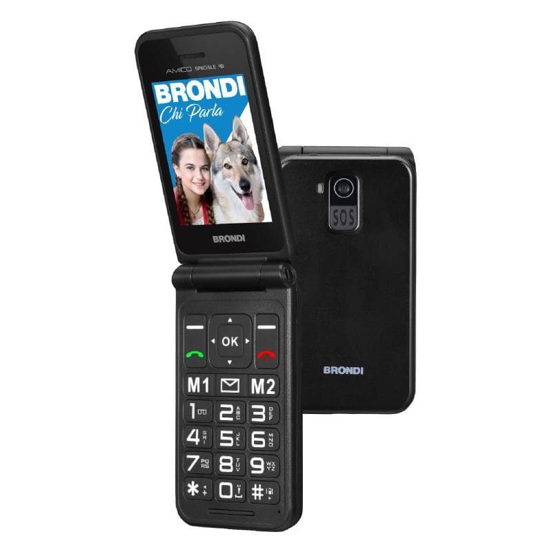Brondi amico speciale 4g 1.77-2.8`` controllo remoto sos dual sim black metal