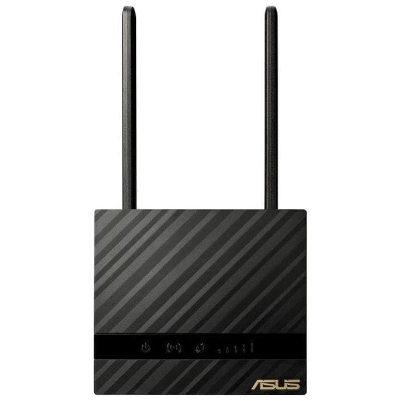 Asus 4g-n16 router wireless gigabit ethernet 4g lte slot sim card banda singola (2.4 ghz) n300mbps due antenne esterne nero