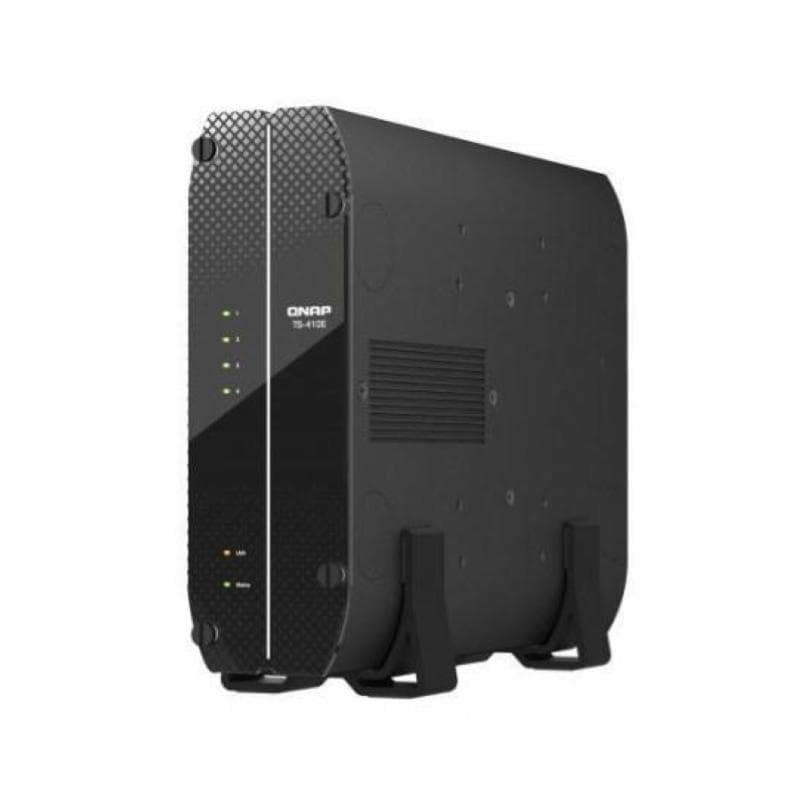 Qnap ts-410e nas chassis tower intel celeron j6412 2.6ghz ram 8gb-4 bay hdd/ssd 2.5-lan 10/100/1000/2500 mbps colore nero