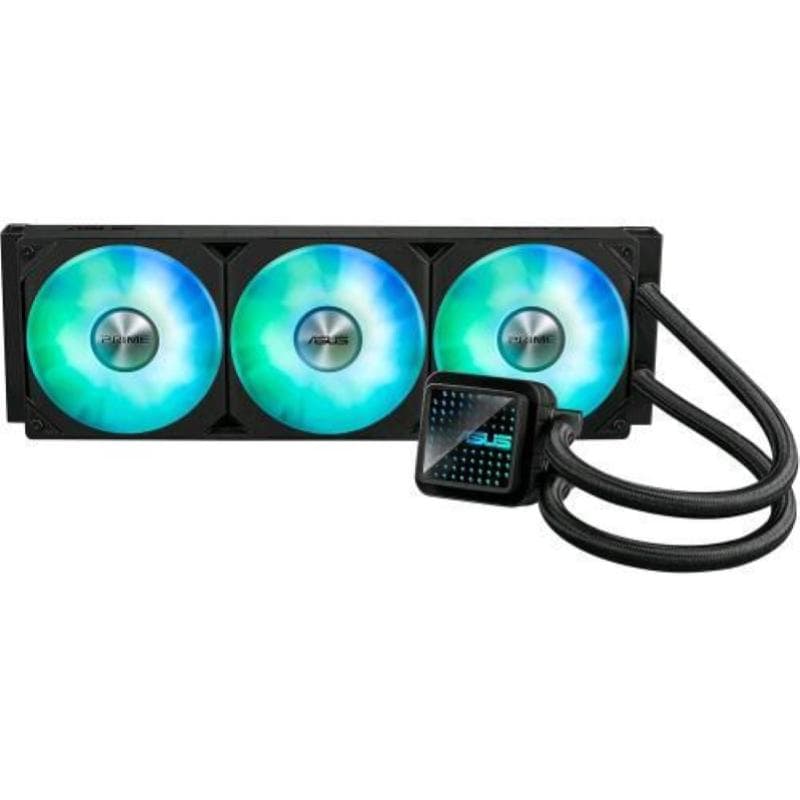 Asus prime lc 360 argb dissipatore a liquido all-in-one tre ventole con led argb e illuminazione aura 40cm di tubi compatible con diverse schede madri intel e amd nero