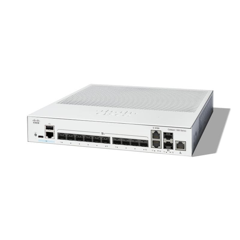 Cisco catalyst 1300-12xs switch gestito l3 - 12 x 10gbase-x + 2 x combo 10 gigabit sfp+/rj-45 montabile su rack