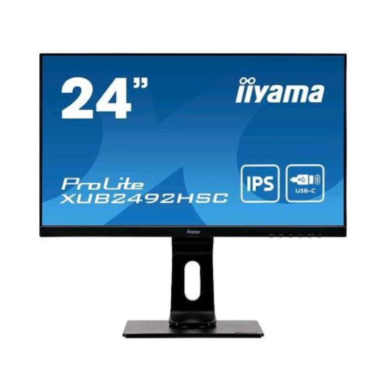 Iiyama prolite xub2492hsc-b1 23.8 led ips full hd 16:9 75hz 4ms flicker-free blue light hub usb hdmi displayport altoparlanti incorporati nero