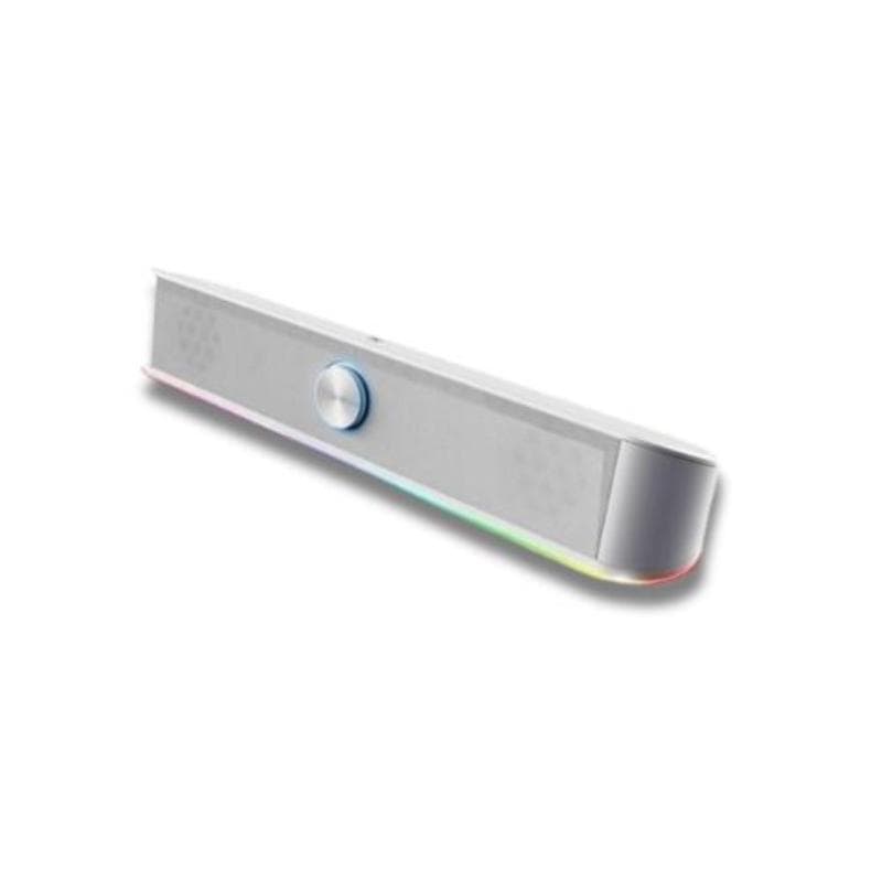 Trust gxt 619 thorne rgb speakers sound bar illuminata rgb per pc con ingresso aux e cuffia 6w rms (12w picco) - bianco