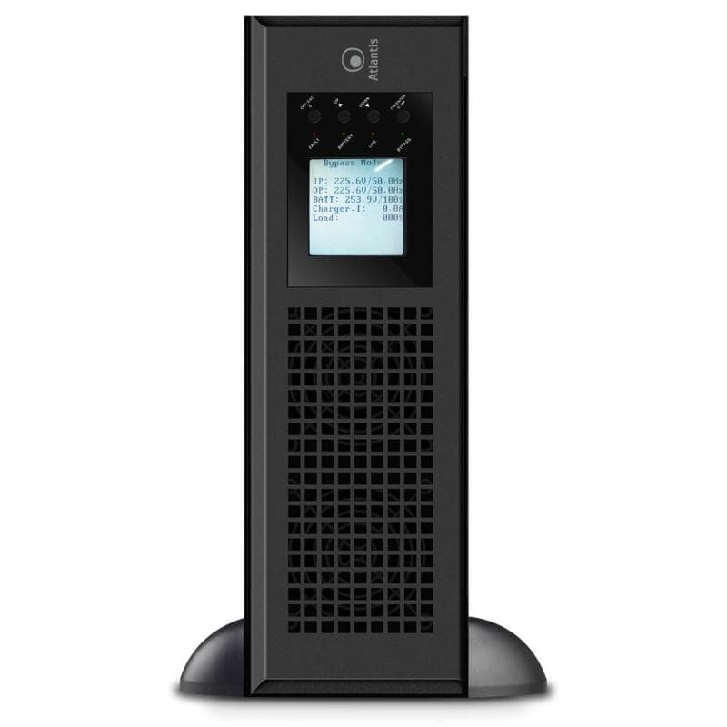 Ups atlantis a03-op10001-rcpm rack-3u server online 10000va (10000w) tri-fase non include batterie gruppo parallelizz./ modulare