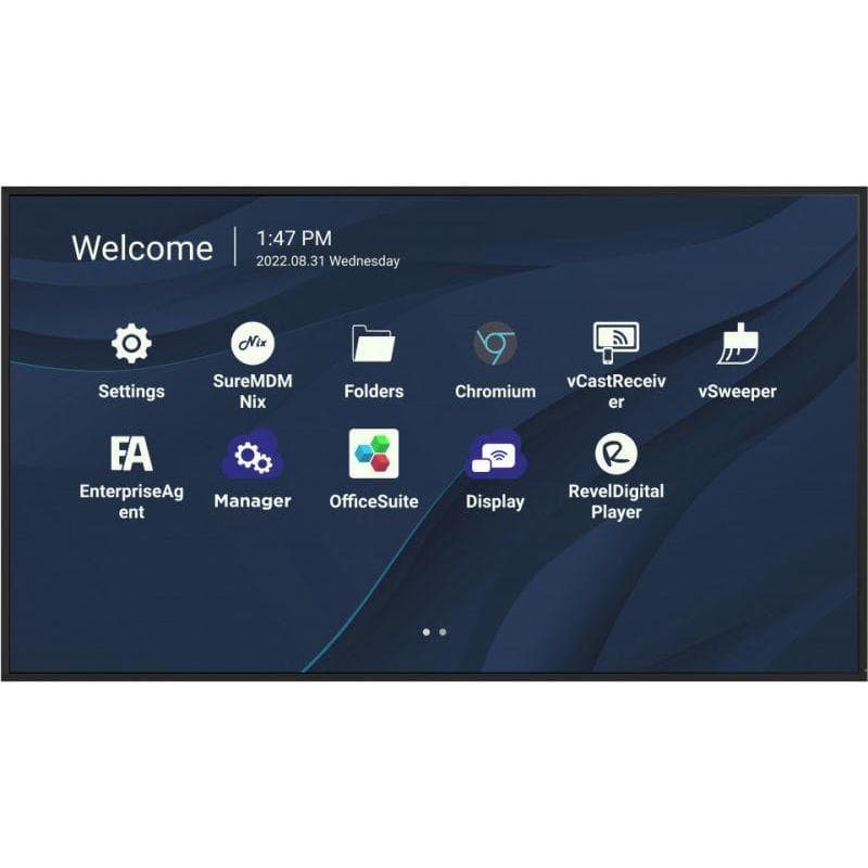 Viewsonic mon 75ds uhd 4k hdmi and11 ops mm usbc rj45 24/7 500nit 4/32 and11