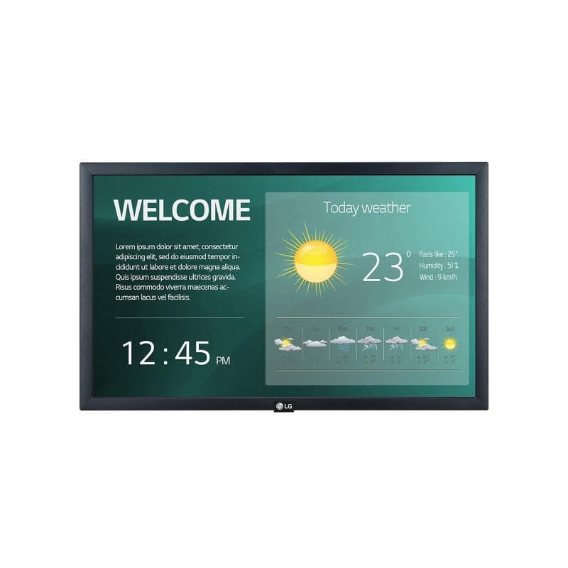 Lg 22sm3g-b visualizzatore di messaggi 21.5`` ips full hd pannello piatto per segnaletica digitale nero processore integrato