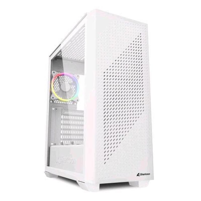 Sharkoon vs9 rgb case atx 3 ventole installate 120mm pannello in vetro temperato white