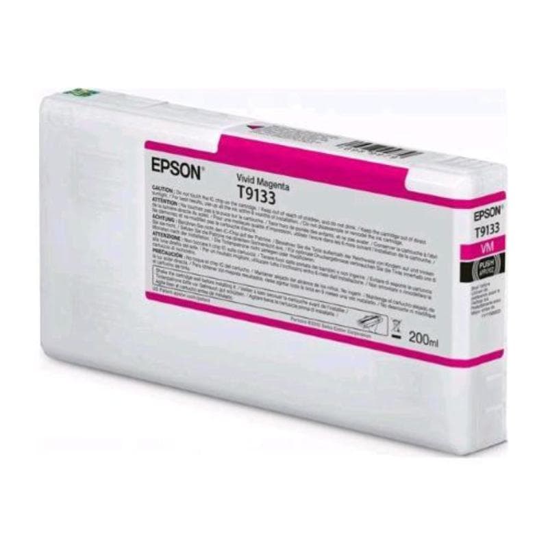 Epson t9133 cartuccia ink vivid magenta 200 ml per surecolor sc-p5000 std spectro, sc-p5000 violet, sc-p5000 violet spectro