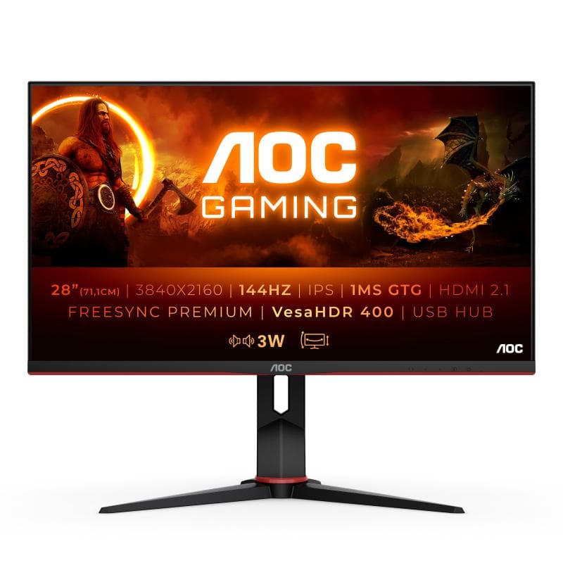 28 16:9 aoc gaming 3840x2160 ips 370 80m:1 130mm