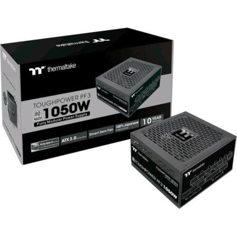 Thermaltake toughpower pf3 alimentatore 1050 w fully modular 80 plus platinum pcie gen 5 atx 3.0 nero