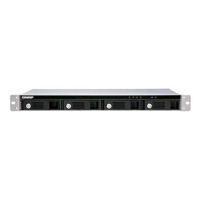 Qnap tr-004u array unita` disco rigido - 4 alloggiamenti (sata 6gb/s) - usb 3.1 gen 1 (esterna) - montabile in rack - 1u