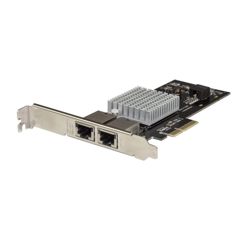 Startech.com scheda di rete ethernet pcie a 2 porte 10gb - adattatore di rete pci express 10gbase-t/nbase-t con chip