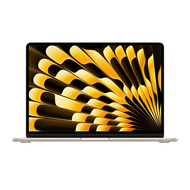 Apple macbook air 13 13.6 chip m3 8-core cpu 10-core gpu ram 8gb ssd 512gb 35 w mac os sonoma italia starlight