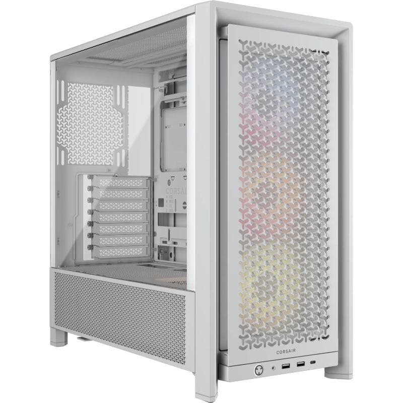 Corsair frame 4000d rs argb white midi tower vetro temperato no-power mini-itx/matx/atx/e-atx