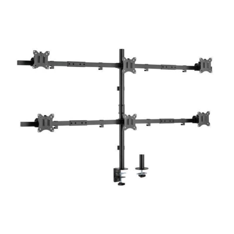 Conceptronic supporto da tavolo per 6 monitor 32`` nero scrivania