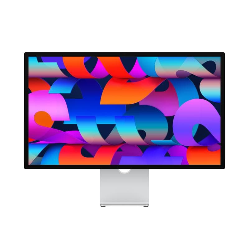 Apple studio display nano texture glass 27 ips 5k ultra hd 5120 x 2880 thunderbolt 3 tilt-adjustable stand argento