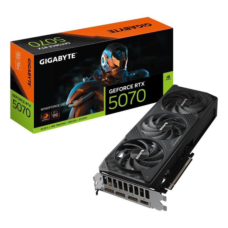 Gigabyte geforce rtx 5070 windforce oc sff 12gb gddr7 dlss4 1*hdmi/3*displayport pci ex 5.0 16x