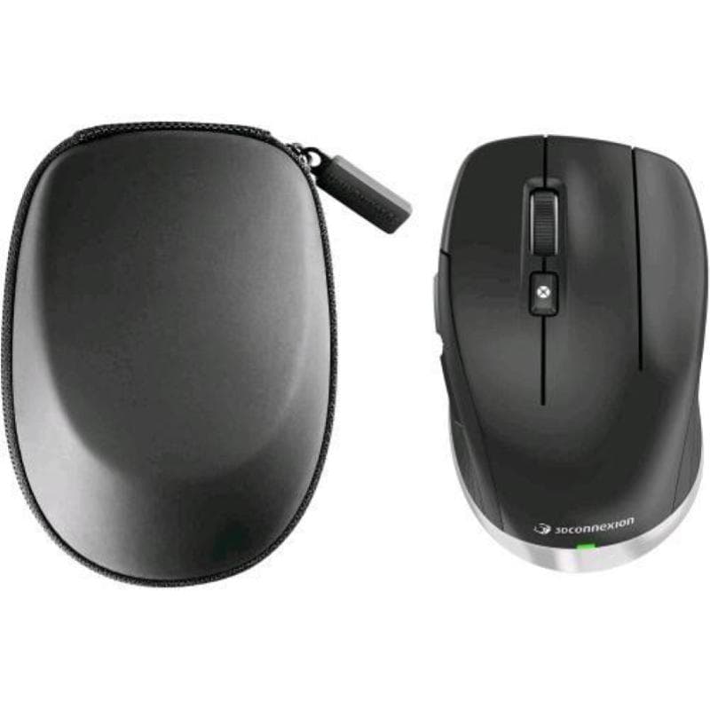 3dconnexion cadmouse compact wireless mouse ottico senza fili rf wireless + bluetooth + usb-c 7 pulsanti per destrorsi nero opaco