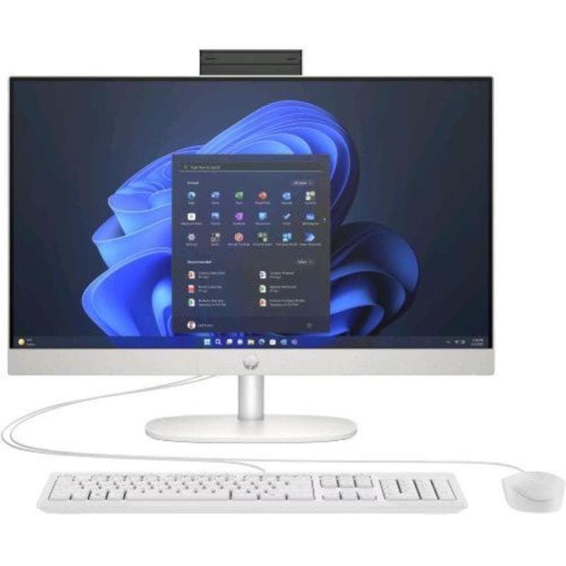 Hp proone 240 g10 all in one 23.8 i5-1334u ram 16gb-ssd 512gb nvme-iris xe graphics-web cam 5mpx wi-fi 6 + lan-win 11 prof bianco (b70t5at#abz)