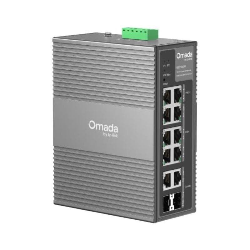 Switch industriale 10p tp-link ies210gpp con 6p poe+ 2p poe++ 2p gigabit poe++ 2p gigabit non poe-2 slot sfp gigabit combinati