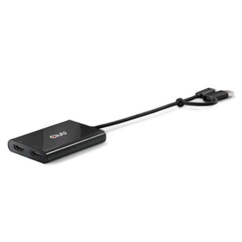 Club3d video splitter con displaylink usb type c (con adattatore type a) a dual hdmi (4k60hz)