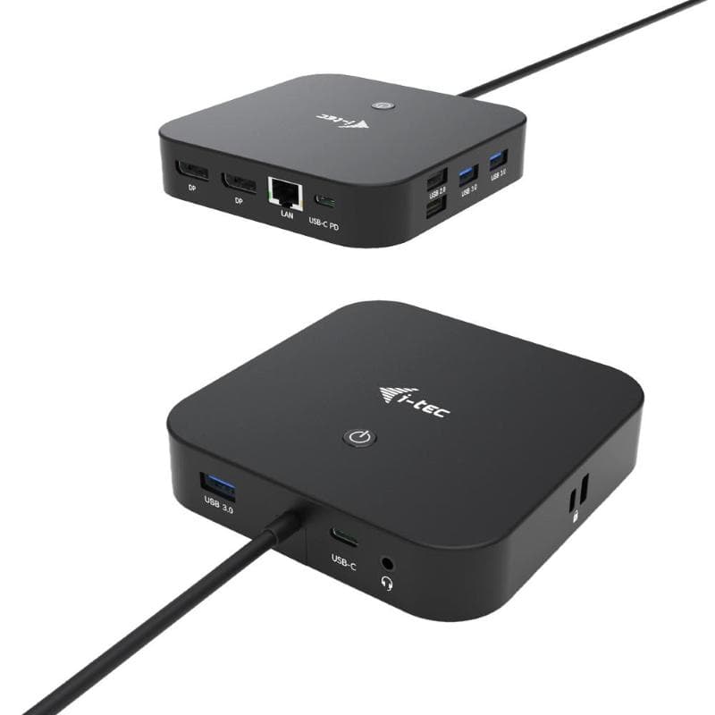 I-tec docking station usb-c hdmi dual dp with power delivery 100w + universal charger 112w