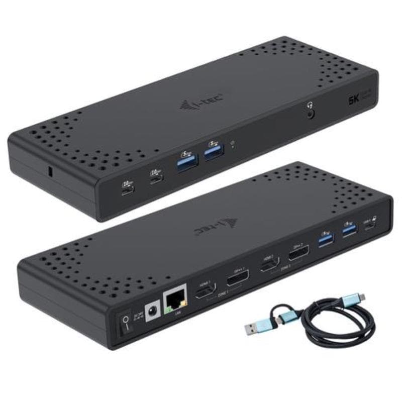 I-tec usb 3.0/usb-c/thunderbolt 3 dual display docking station gen2 e power delivery 100w