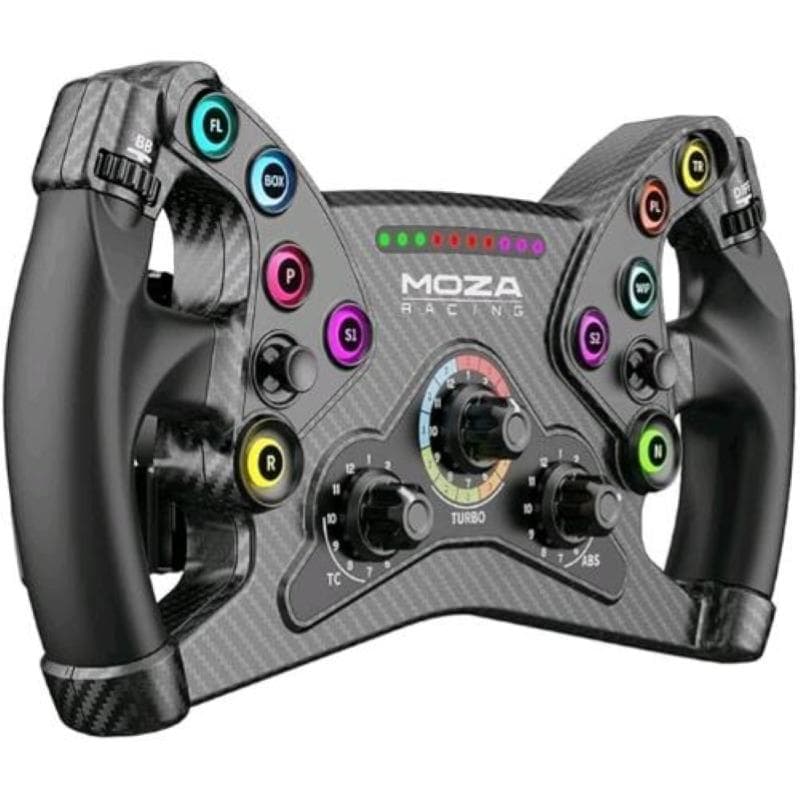 Moza racing ks formula steering wheel volante in stile butterfly per pc da 300mm rgb