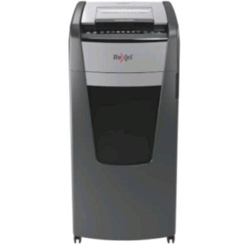 Rexel optimum autofeed+ 600x distruggidocumenti a frammento cestino 110 lt capacita` 600 fogli con rotelle grigio