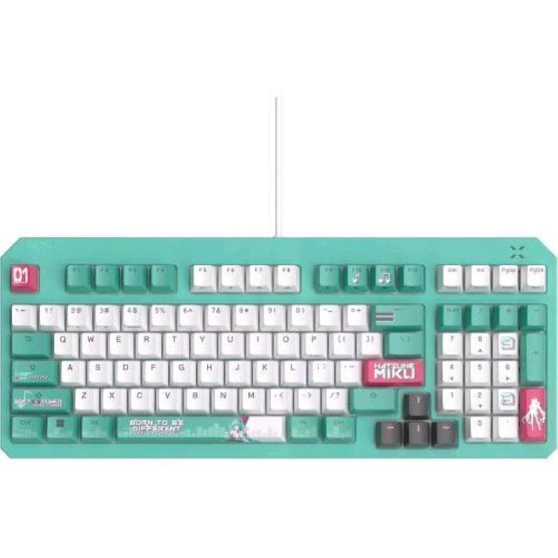 Asus tuf gaming k3 gen ii hatsune miku edition tastiera ottico-meccanica compatta 97 tasti rgb usb layout italiano limited edition
