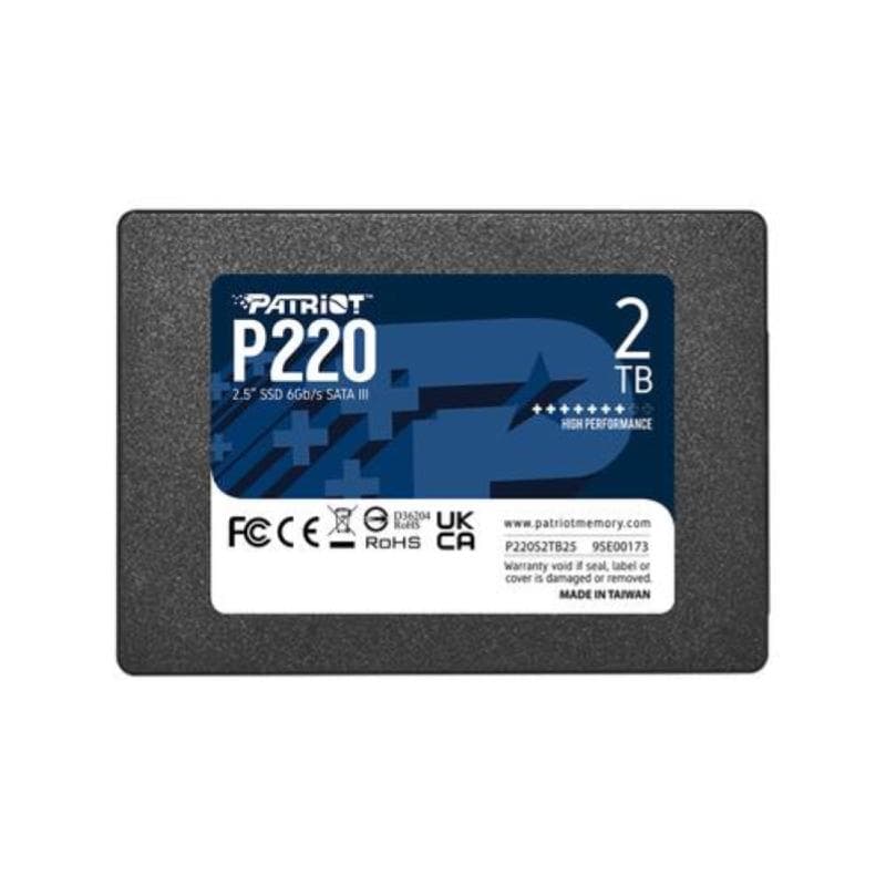 Patriot ssd interno p220 2tb 2,5 sata 6gb/s r/w 550/500