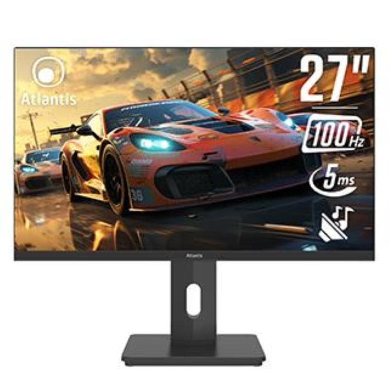 Atlantis land monitor lcd 27 atlantis a05-hx27ifd-hcm ips 100hz alim.100w dati e video da usb c+ docking station con gb lan ehub usb int.