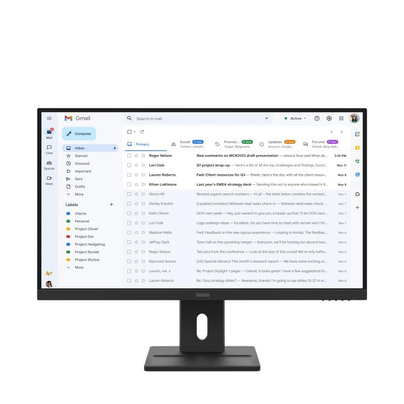 Monitor lenovo thinkvision e27-40 64bcmat4eu 27fhd ips ag 16:9 blk 4ms 300cd/m2 3y mm vesa hdmi dp vga tilt swivel lift pivot