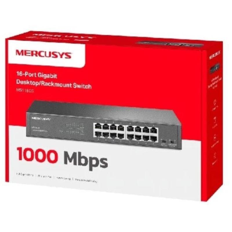Mercusys switch 16pgigabit rack\desk