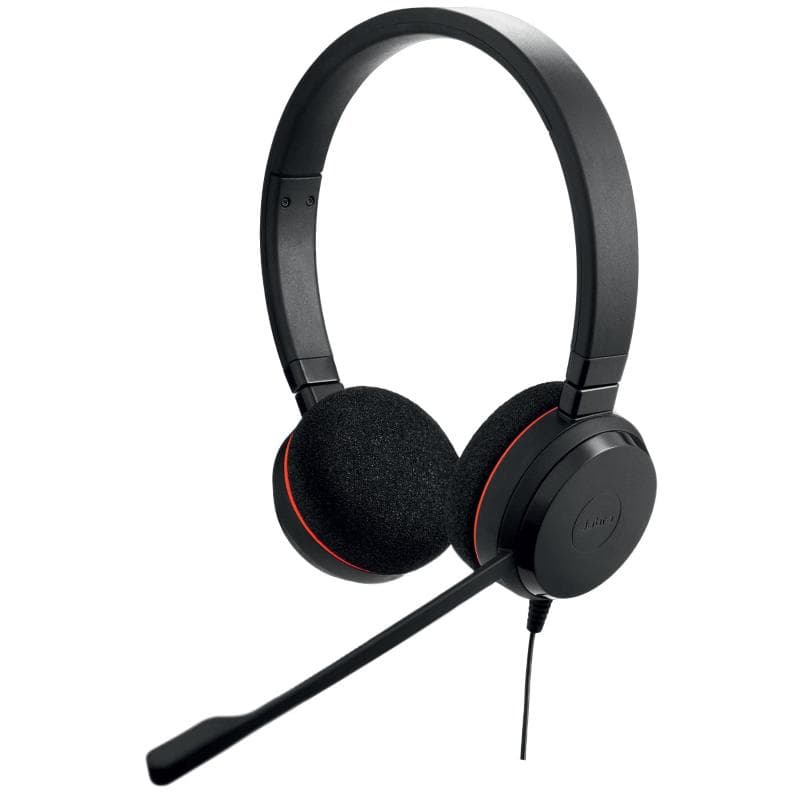 Cuffia professionale jabra evolve 20 ms duo usb-c/a, canc. rumore,tasto mute,certif. microsoft - granzia casco 2 anni