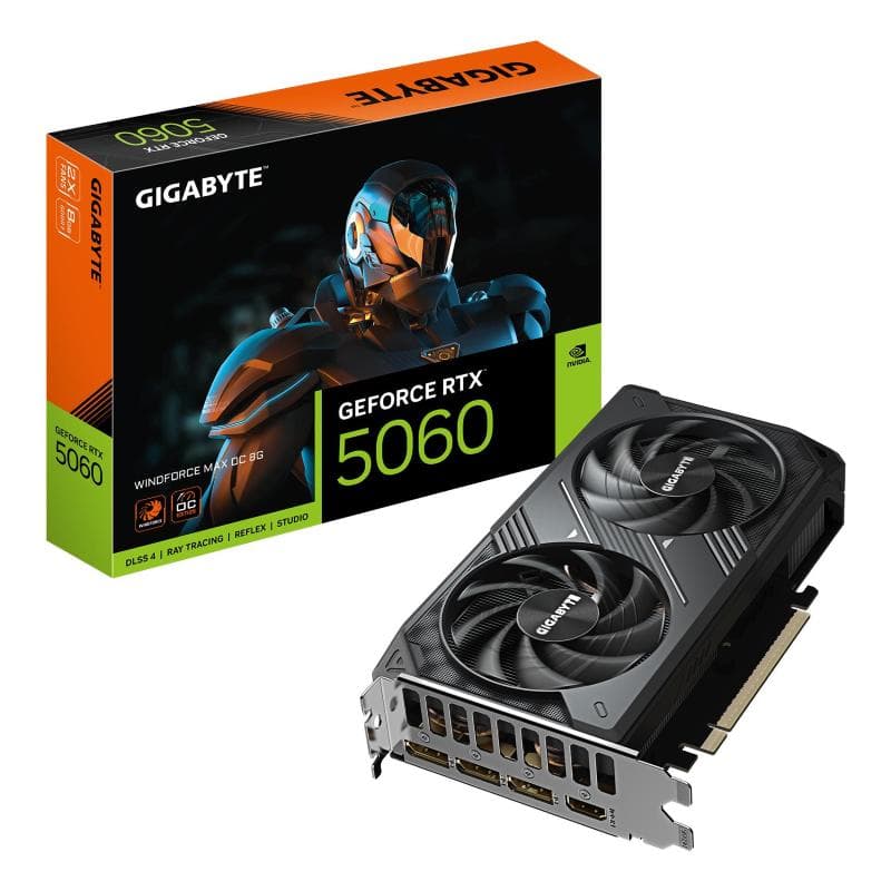 Gigabyte vga rtx5060 windforce 8gb hdmi/dp gddr7 gv-n5060wf2max oc-8gd
