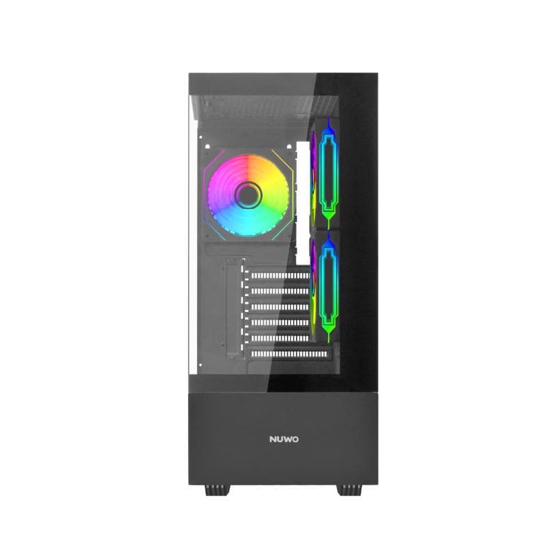Nuwo case atx nuwo clash ck500 nero 0.45mm spcc 3*usb3.0/2.0 3*fan argb front e side glass